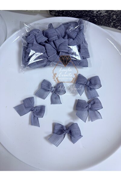 LAYLAEVENTS Keten Kurdele Hazır Fiyonk 20 Adet - GRİ