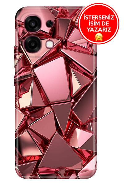 Cekuonline Oppo A6-Pro Kılıf Desenli Tematik Rubber Silikon PembeDeco
