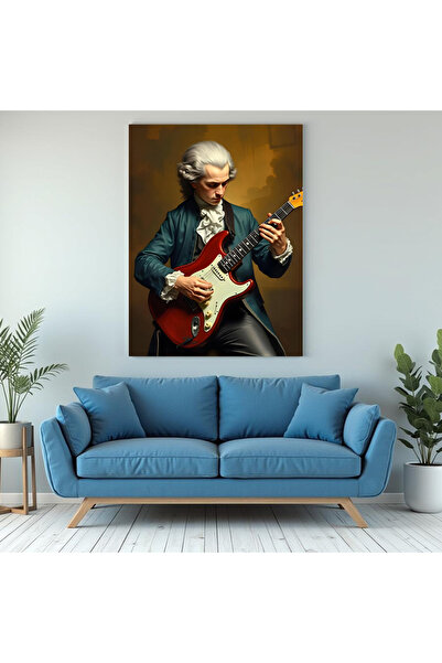 Printees Painting - Mozart on guitar - Canvas on frame