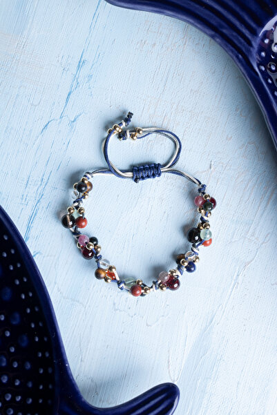 Deniz Doğal Taş Certified Aquarius Natural Stone Bracelet