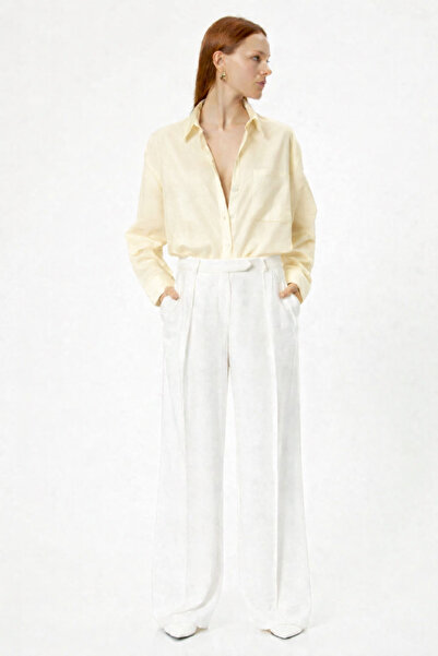 BEGBOR COLLECTİONS Women's Butteryellow Linen Shirt – Comfortable Fit, Long S...