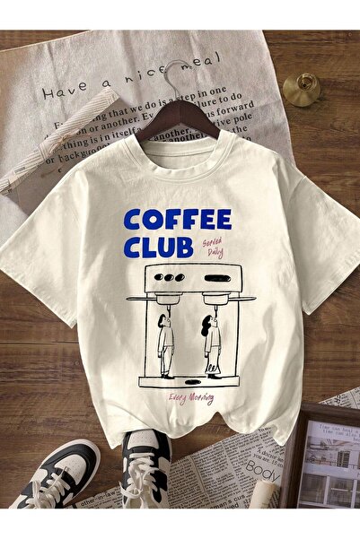 PENTHİLUS Unisex Coffee Club Graphic Printed Short Sleeve T-Shirt – Everyday ...