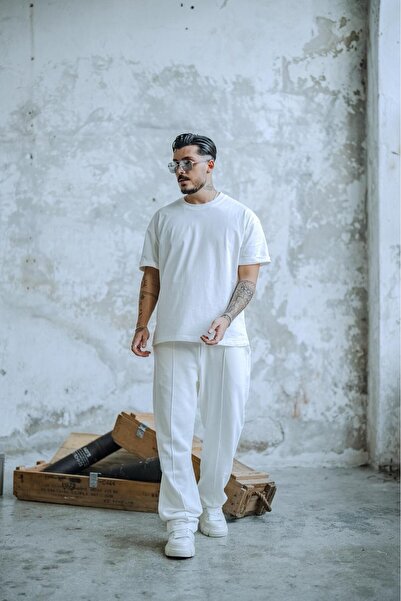 OUTFİT MAN Oversize Tshırt Beyaz