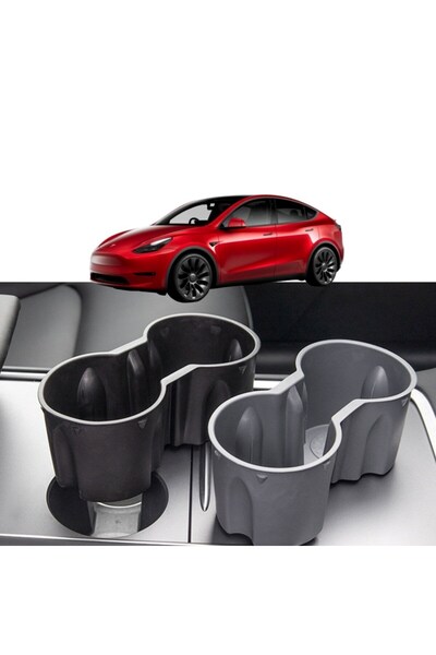 TESLA Model Y - Model 3 Orta Konsol Bardak Tutucu - Gri