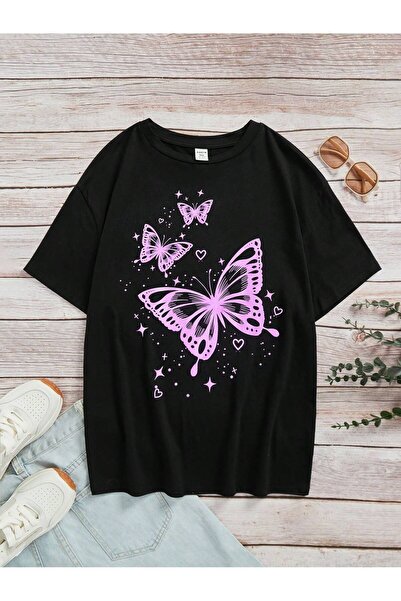 PENTHİLUS Unisex Butterfly Printed Short Sleeve T-Shirt – Casual Summer Tee