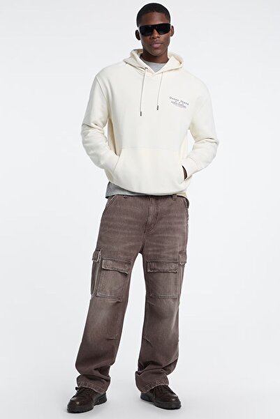 Guess Hanorac bărbătesc crem Denim Company