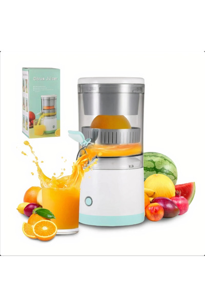 Noname Electric Citrus Juicer 24x14cm, USB Rechargeable with Juicing Cone and...