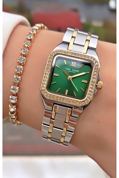 Tom Jones Brand Original - Yellow Silver Color - 2 Year Warranty Green Dial W...