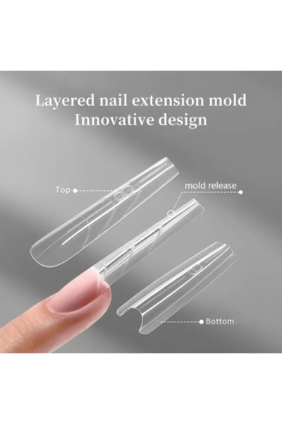 GIRLS CORNER Set 240 Tipsuri Sandwich Dual Form Patrat Lung