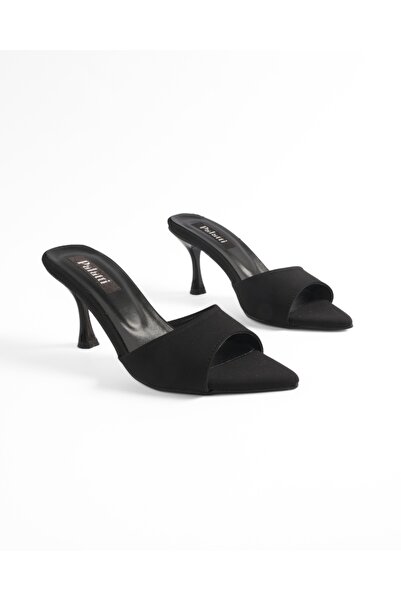 palatti shoes Lidora Sivri Burun İnce Topuk Günlük & Şık Kadın Terlik