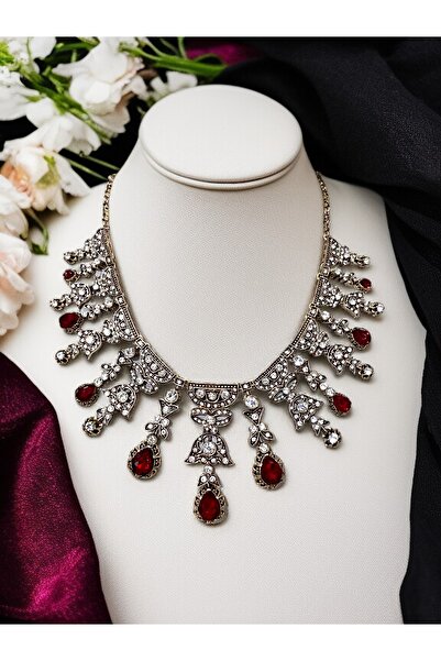 FAYRA ACCESSORIES Zircon Stone Water Drop Engagement Henna Wedding Choker