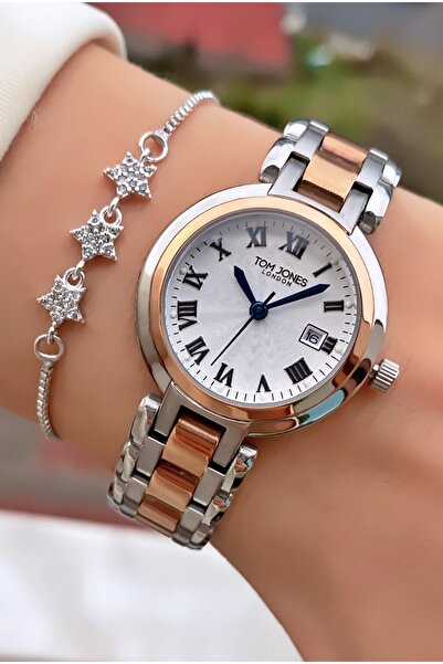 Tom Jones Brand Original - Rose Silver Color - 2 Year Warranty Women's Wristw...