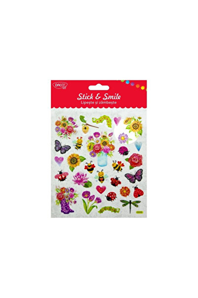 daço Sticker - AB066 Flower Garden Stick and Smile DACO