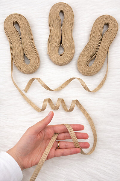 ZEYMERADE Юта тъкана панделка 1 см 10 м, булка, опаковане на подаръци, годеж,...