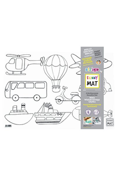 Funny Mat PLANȘĂ REUTILIZABILĂ 48x33.5 cm + CADOU SET INSTRUMENTE DE COLORAT