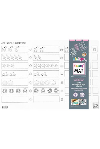 Funny Mat PLANȘĂ REUTILIZABILĂ 48x33.5 cm + CADOU SET INSTRUMENTE DE COLORAT