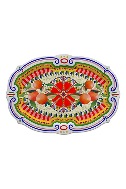 Baci Milano Dolce Vita Oval Serving Plate / Tray 50 Cm, Melamine