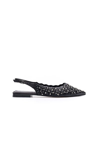 İNNABUTİKK Balerini cu spatele deschis pentru femei Zuntas - Negri