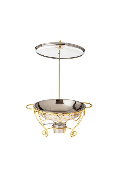 Maxima 8-liter gold stainless steel food warmer