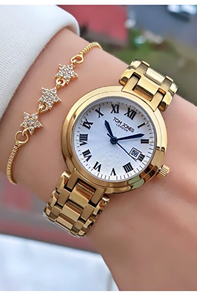 Tom Jones Brand Original - Gold Color - 2 Year Warranty Women's Wristwatch - ...