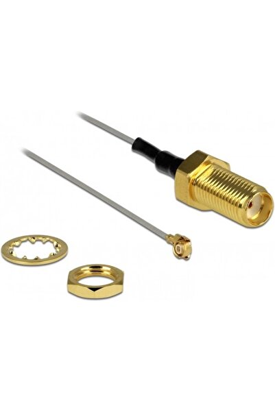 DELOCK MHF III (v) - SMA (v) cable - Micro Coax (0.81 mm) - 50 Ohm / gray - 0...