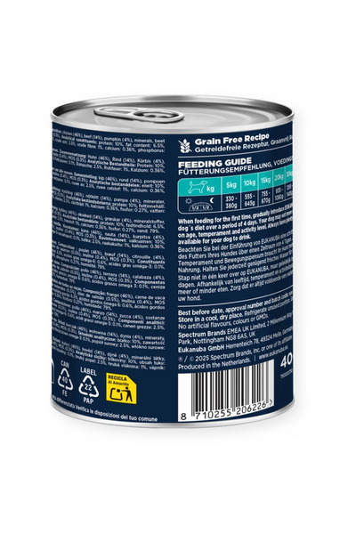 Eukanuba Hrana umeda pentru caini, Adult Beef & Pumpkin 400gr
