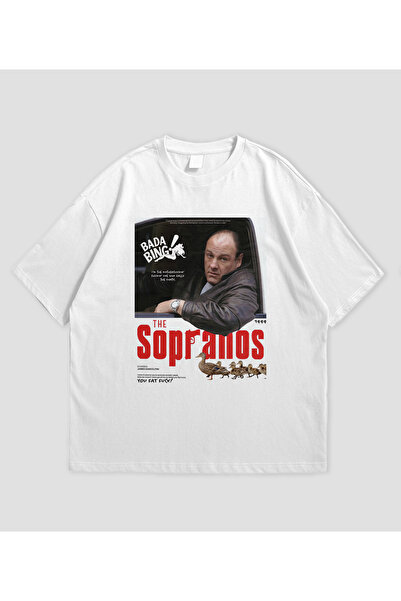 SVART WEAR Sopranos Tony Soprano Baskılı Oversize Unisex T-Shirt