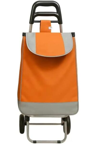 Generic Portable And Foldable Standing Shopping Cart Trolley Bag With Wheel