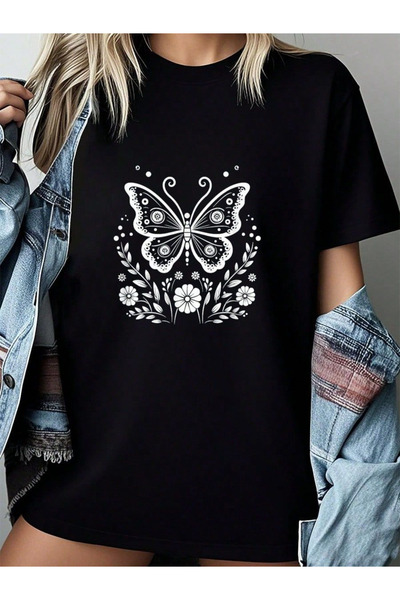 ZEMLİYA Unisex Oversize T-shirt με Γραφικό Τύπωμα – Casual Streetwear Άνετη Γ...