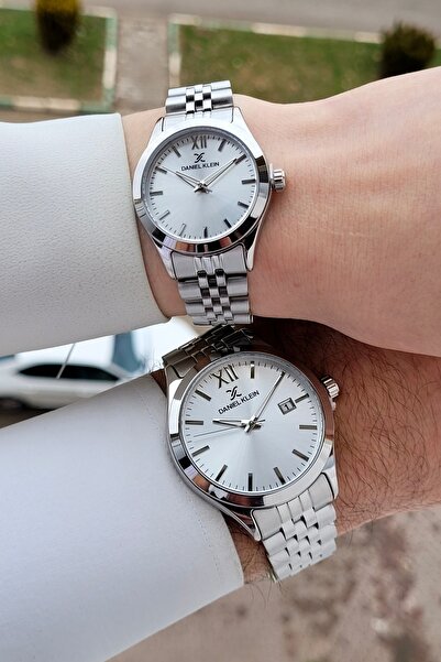 Daniel Klein Gümüş Renk 24 Ay Garantili Sevgili Çift Kol Saati