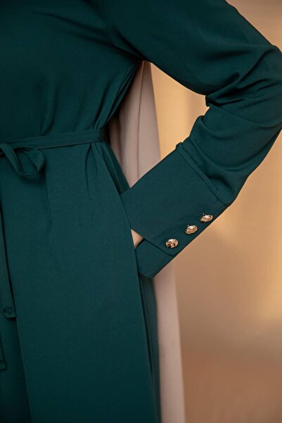 Nissra Ankanoor Wide Cuff Button Detailed Robe Anka265121