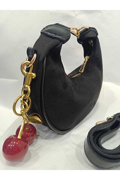 Kadın Cherry Charm'li el ve omuz çantası