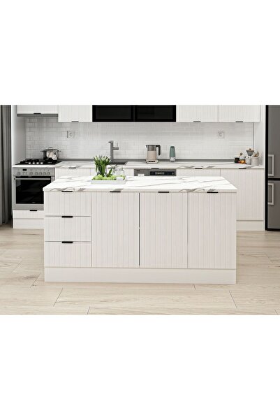 Alvinka 180 Cm Mbr_B Ada Mutfak Dolabı Beyaz Beyaz Suntalam