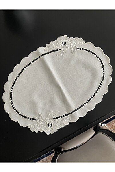 Tiniminatelier Oval Çiçekli Amerikan Servis 6 Kişilik