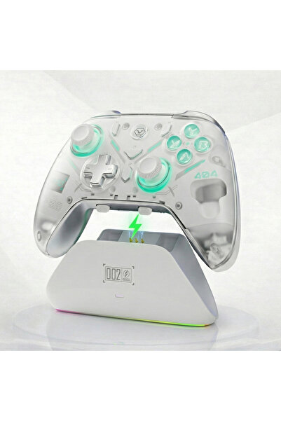 aolion Hall Effect Kablosuz Oyun Kolu RGB Şarj İstasyonlu Drift Önleyici PC K...