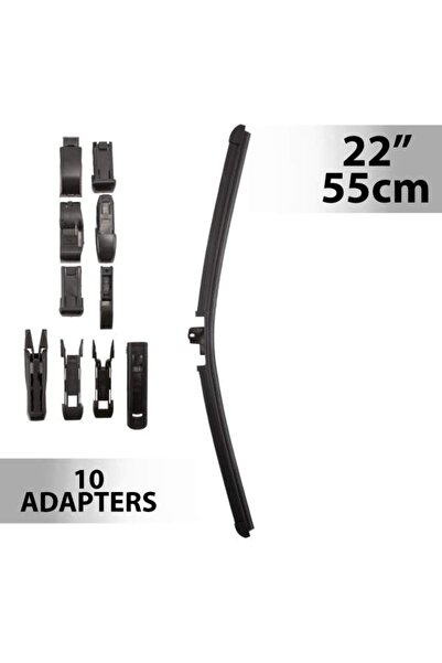 CarGuard Stergator parbriz 22 inch, 55 cm, universal, 10 adaptoare, lama cauc...