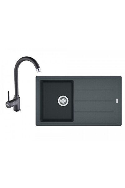 Franke Fragranite Sink Package BFG 611-86 + Pola Black Faucet 860X500 MM