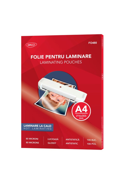 daço Folie laminare A4 80 microni 100/top DACO FO480