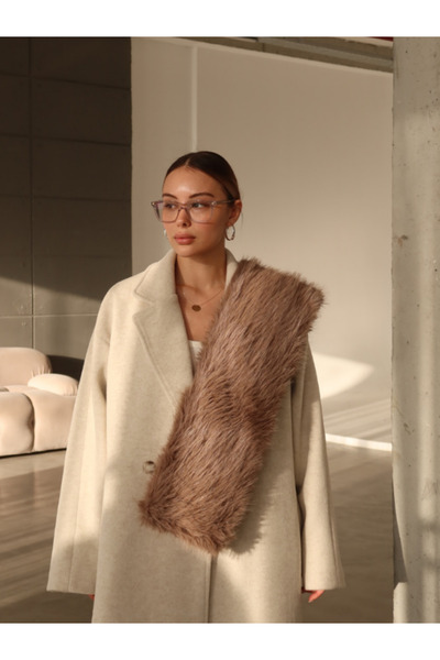 thelowely VİZON SUNİ KÜRK ATKI