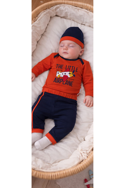 nudesse Baby Bodysuit Set with Hat