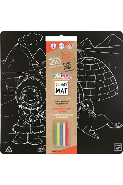 Funny Mat ΕΠΑΝΑΧΡΗΣΙΜΟΠΟΙΗΜΕΝΗ ΠΙΝΑΚΙΔΑ 40x40cm + ΧΡΩΜΑΤΙΣΤΕΣ ΚΙΜΩΛΙΕΣ ΔΩΡΟ