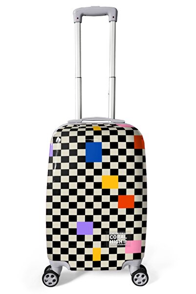 Coral High Dama Desenli Kabin Boy Valiz (50cm) 16560