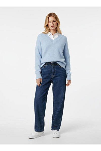 mysimy V-Neck Soft Textured Women's Sweater