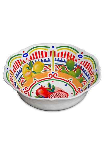 Baci Milano Dolce Vita Oval Salad Bowl 30 Cm, Melamine