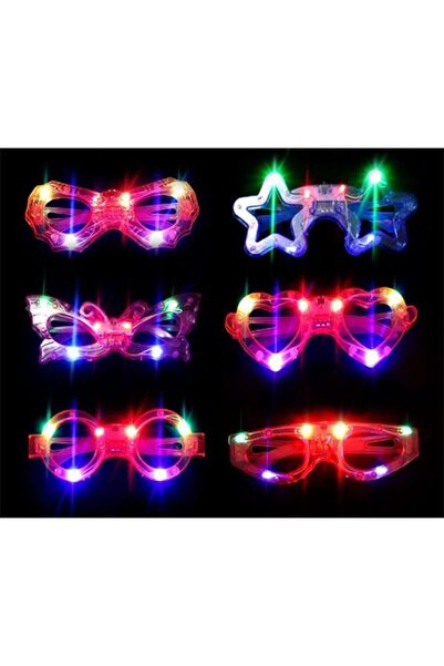Skygo 6 نماذج مختلطة من نظارات الحفلات الوامضة مع أضواء LED 6 قطع