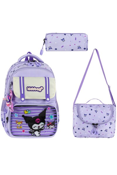 Çınka Bags Water Resistant Fabric Backpack Set with Back Support, Lunch Box a...