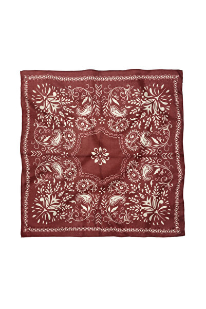 Sultan İpek Cotton Polyester Ethnic Shawl Patterned Scarf / Bandana 60X60Cm