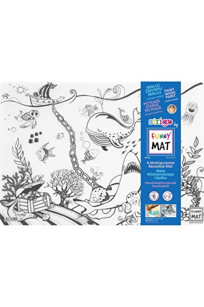 Funny Mat PLANȘĂ REUTILIZABILĂ 48x33.5 cm + CADOU SET INSTRUMENTE DE COLORAT