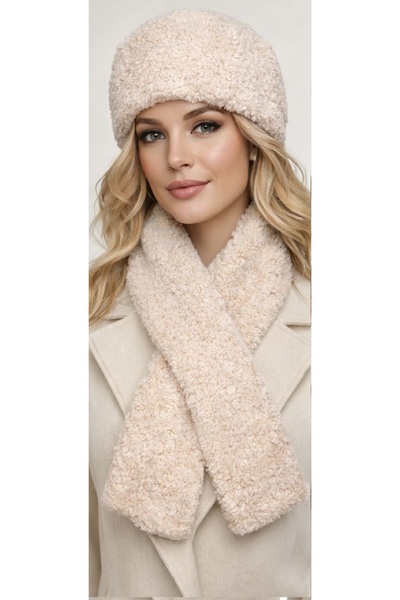 EKstore Set de 2 căciuli și eșarfe de pluș