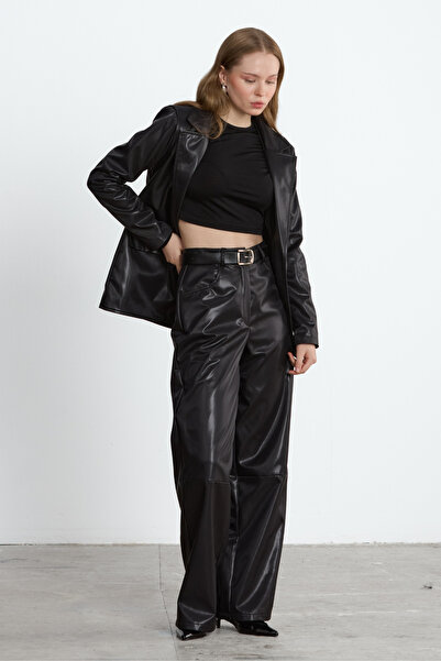 LADYA COLLECTION Geacă de piele Nova neagră